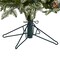 Nearly Natural 5' Flocked Whistler Mountain Fir Artificial Christmas Tree with 250 Warm White LED Lights with Instant Connect Technology, 28 Globe Bulbs, Pine Cones and 480 Bendable Branches
